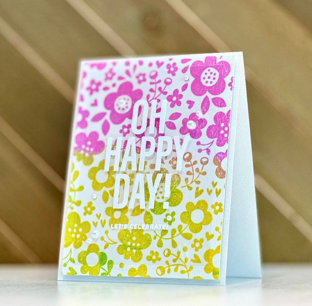 Oh Happy Day on Acetate Card | color-code:ALT14
