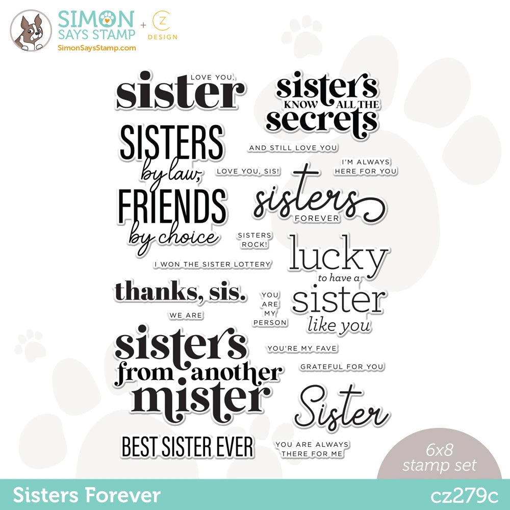 CZ Design Clear Stamps Sisters Forever cz279c Beautiful Days