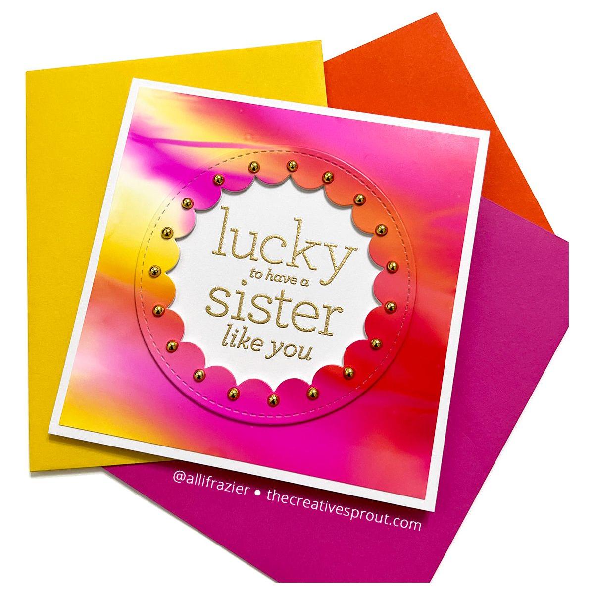 CZ Design Clear Stamps Sisters Forever cz279c Sisters Card | color-code:ALT10