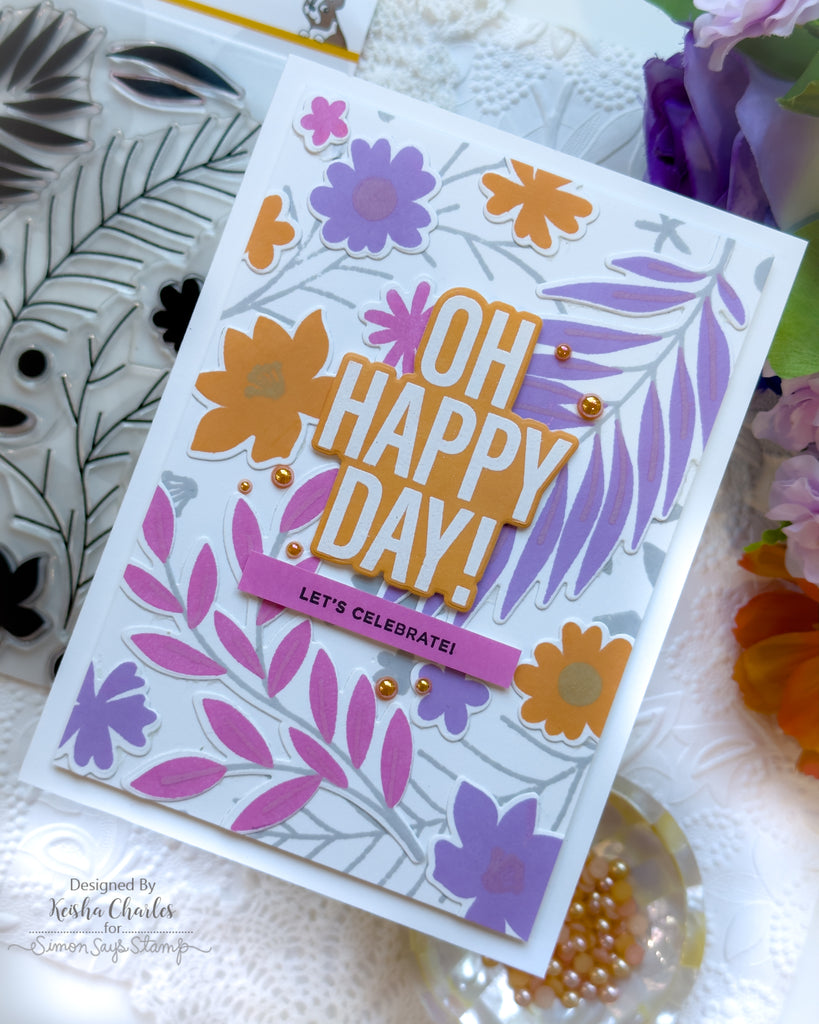 Colorful Ferns and Flowers Card | color-code:ALT03