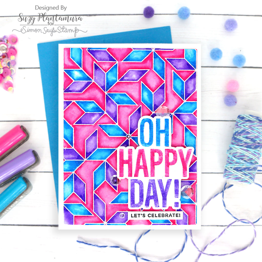 Tri-Color Quilt Birthday Card | color-code:ALT13