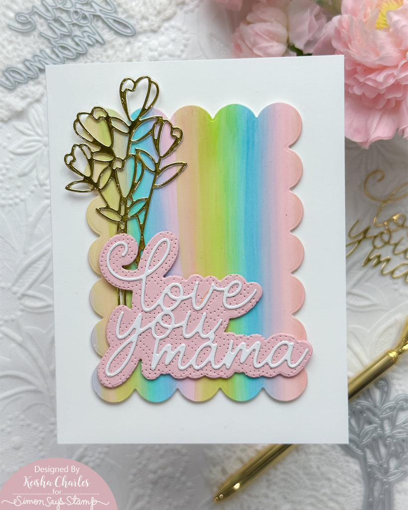CZ Design Wafer Dies Swoopy Love You Mama czd198 Mother's Day Card | color-code:ALT03