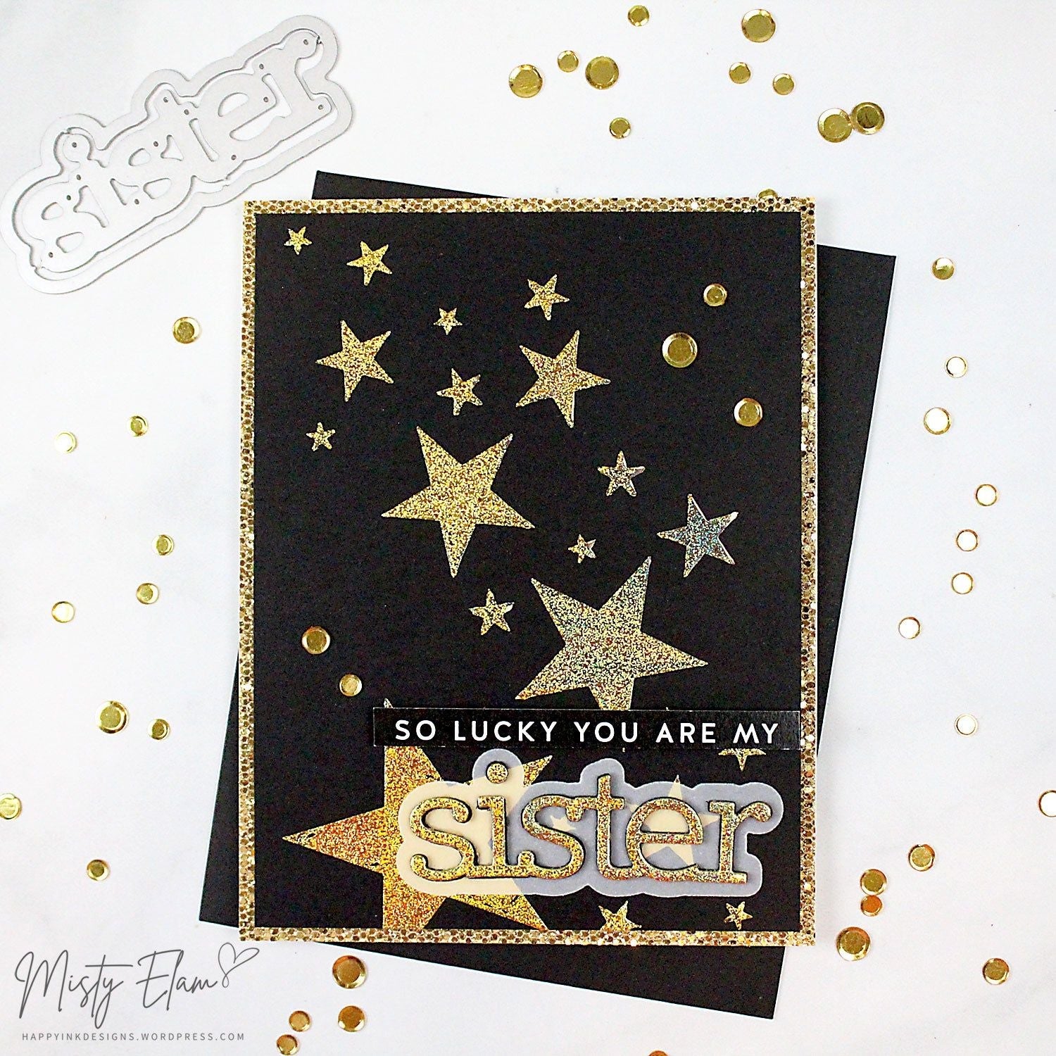 CZ Design Wafer Dies Sister czd200 Sister Card | color-code:ALT04