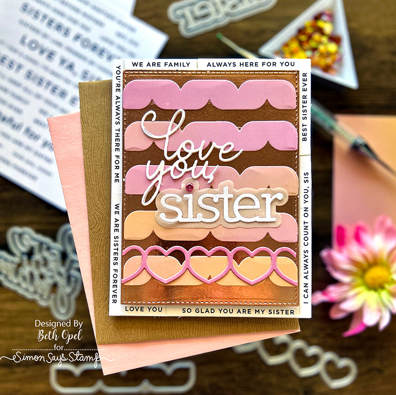 CZ Design Wafer Dies Sister czd200 Sister Card | color-code:ALT07