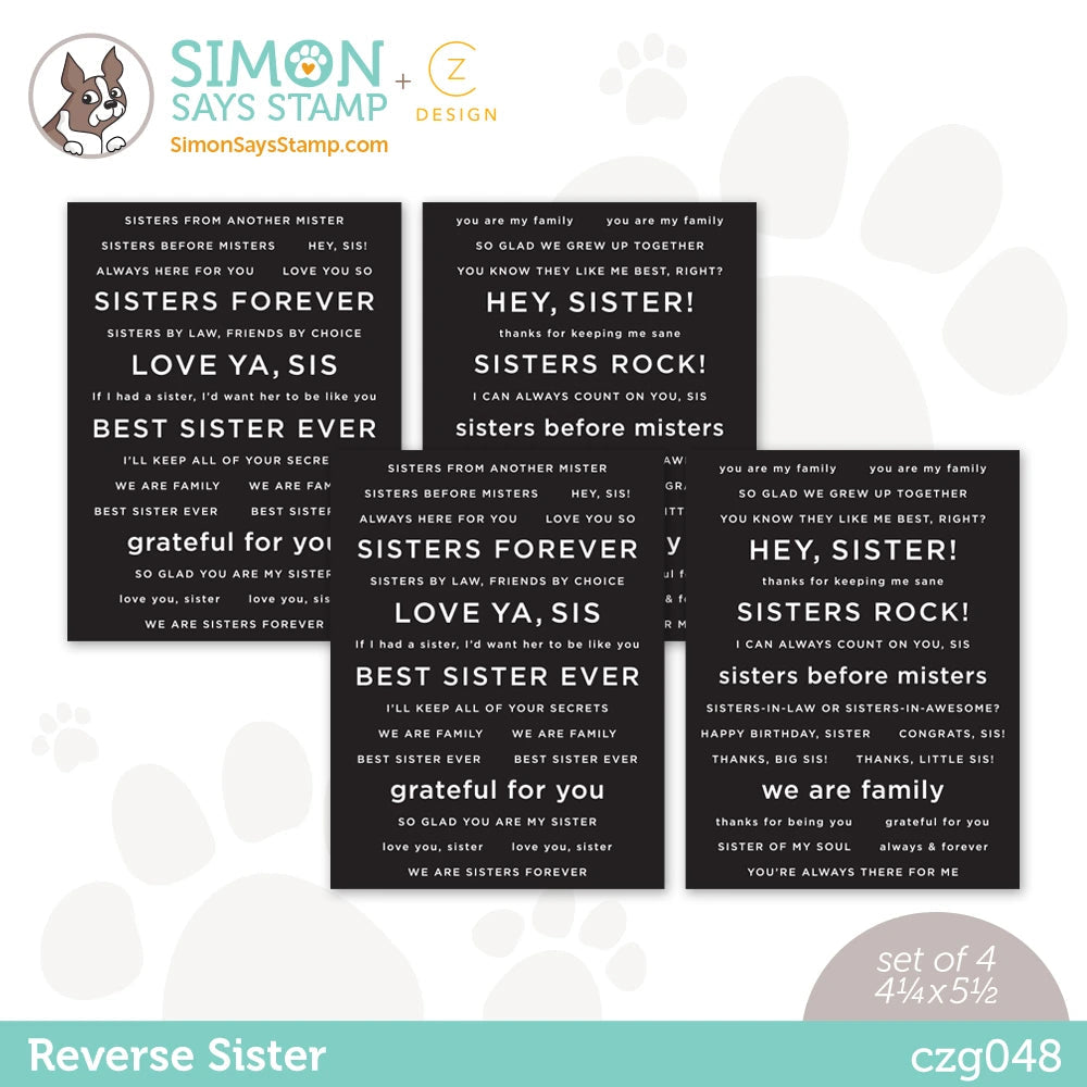 Simon Says Stamp Sentiment Strips Reverse Sister czg048 Beautiful Days