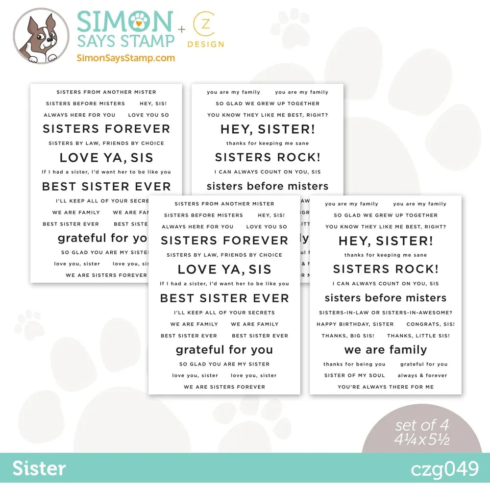 Simon Says Stamp Sentiment Strips Sister czg049 Beautiful Days