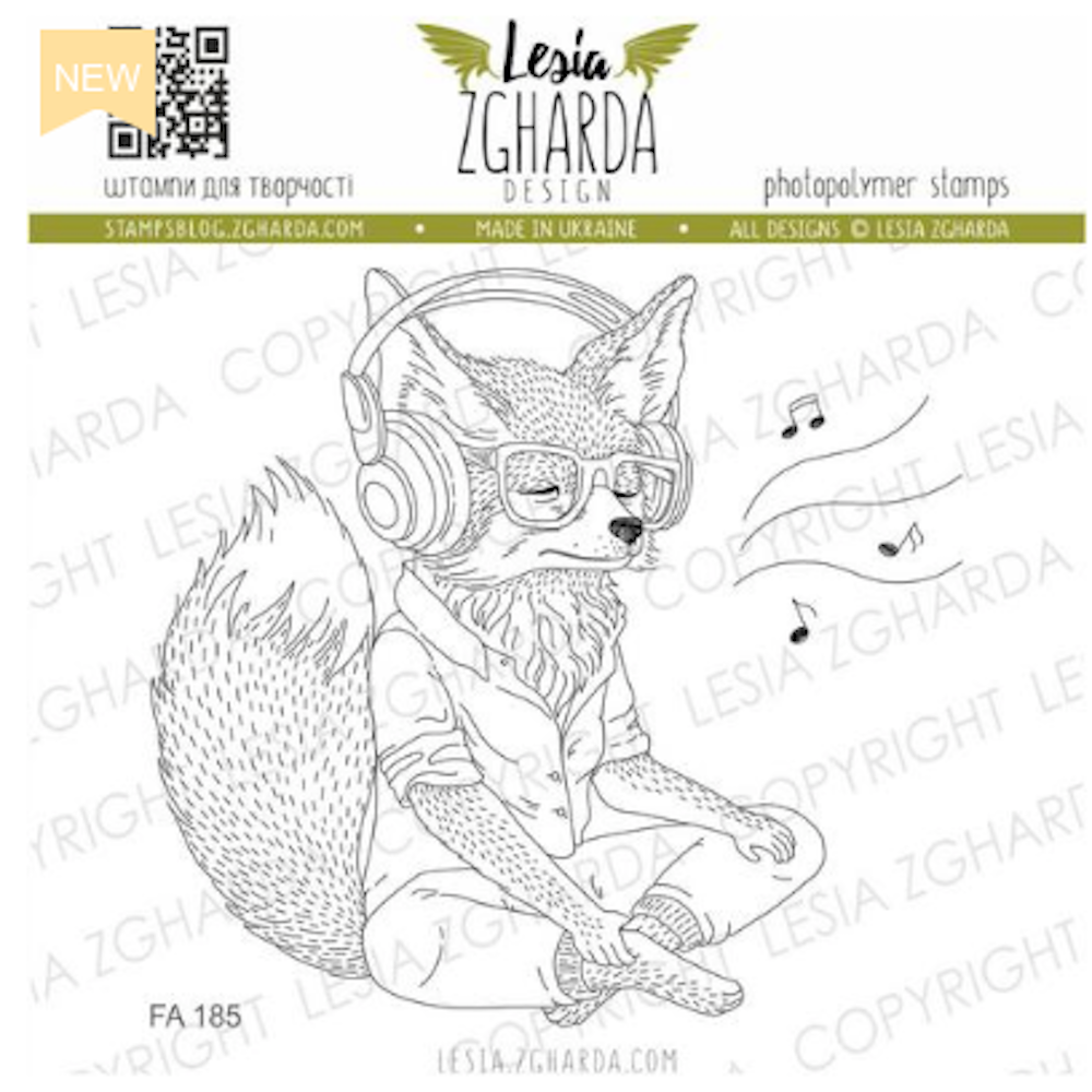 Lesia Zgharda Music Fox Clear Stamp fa185
