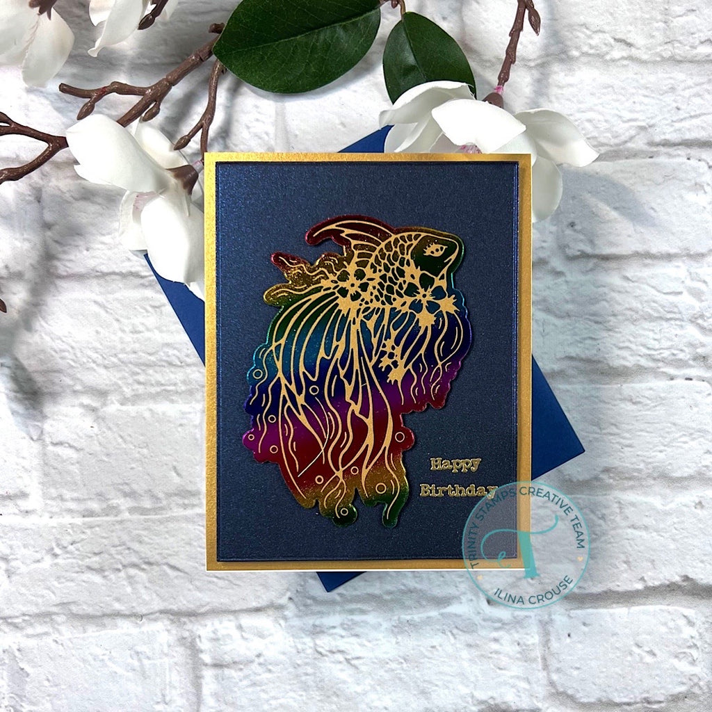 Trinity Stamps BEAUTIFUL BETTA Hot Foil And Cut Die tmd-136 Birthday Rainbow Card | color-code:ALT08