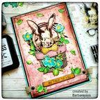 Tim Holtz Clear Stamps and Stencil HIPSTER BUNNY THMM164 | color-code:ALT02
