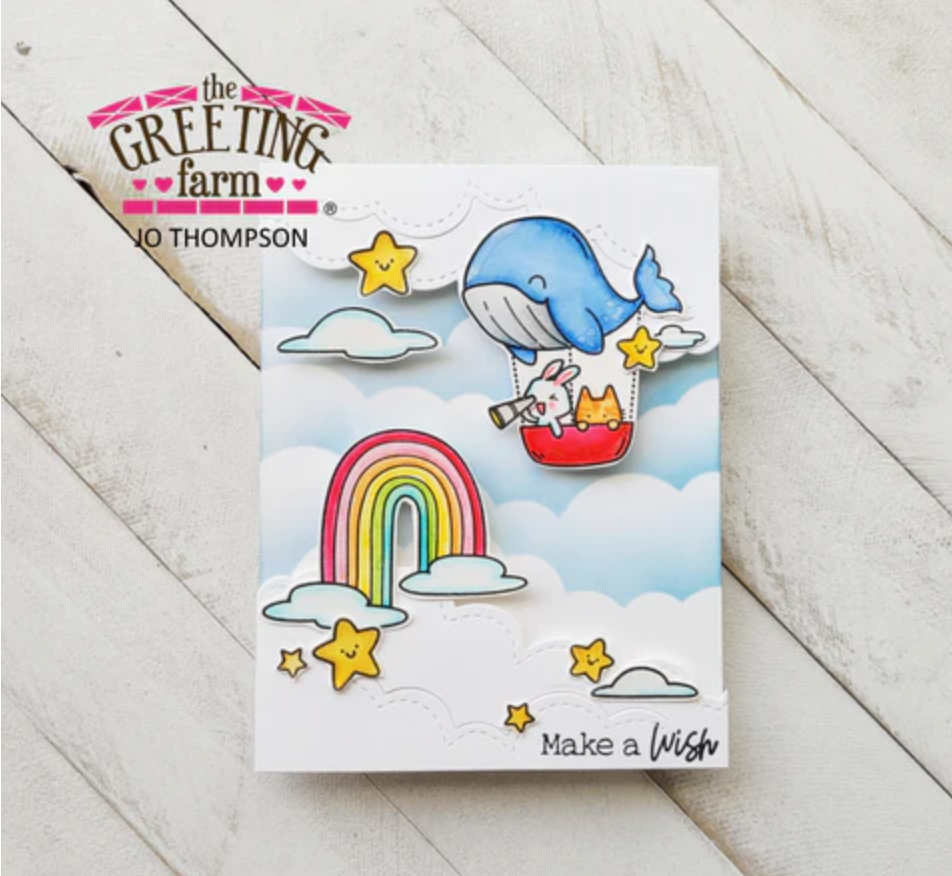 The Greeting Farm LITTLE DREAMER Clear Stamps tgf652 Rainbow Wishes | color-code:ALT04