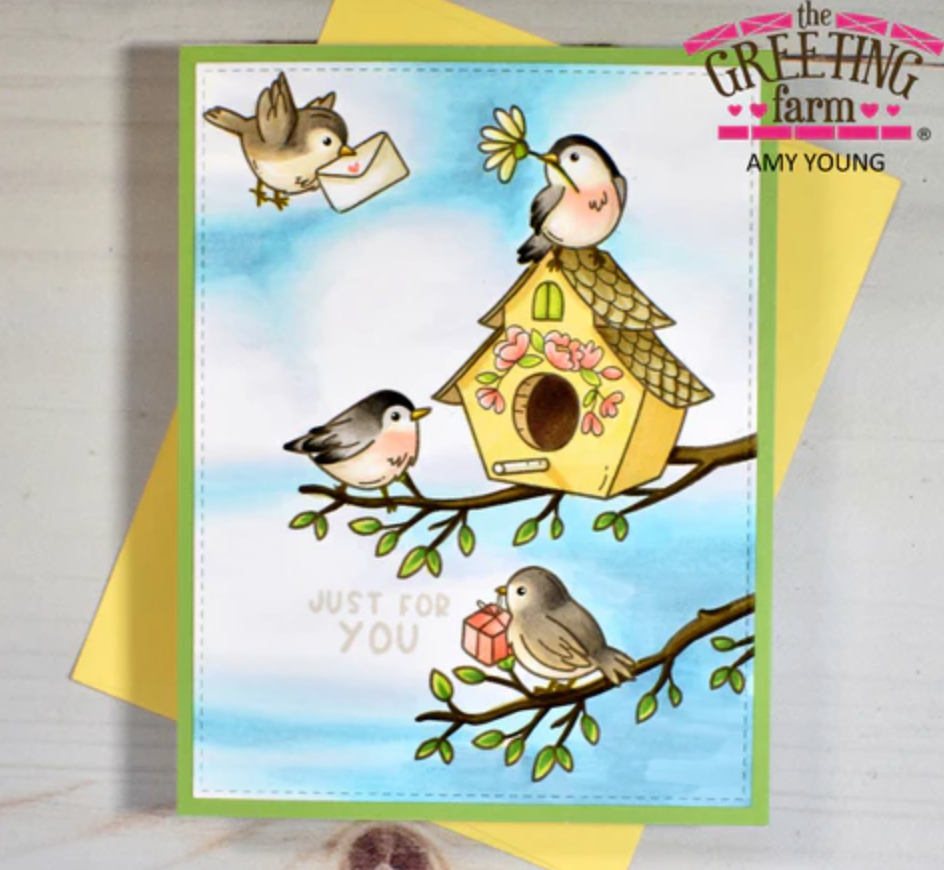 The Greeting Farm YOU'RE SO TWEET Clear Stamps tgf653 Just for You Birdies | color-code:ALT01