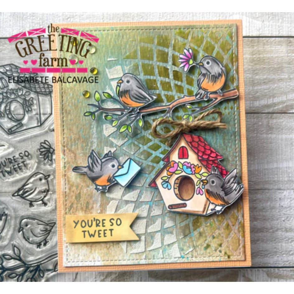 The Greeting Farm YOU'RE SO TWEET Clear Stamps tgf653 Tweet Textured Background | color-code:ALT03