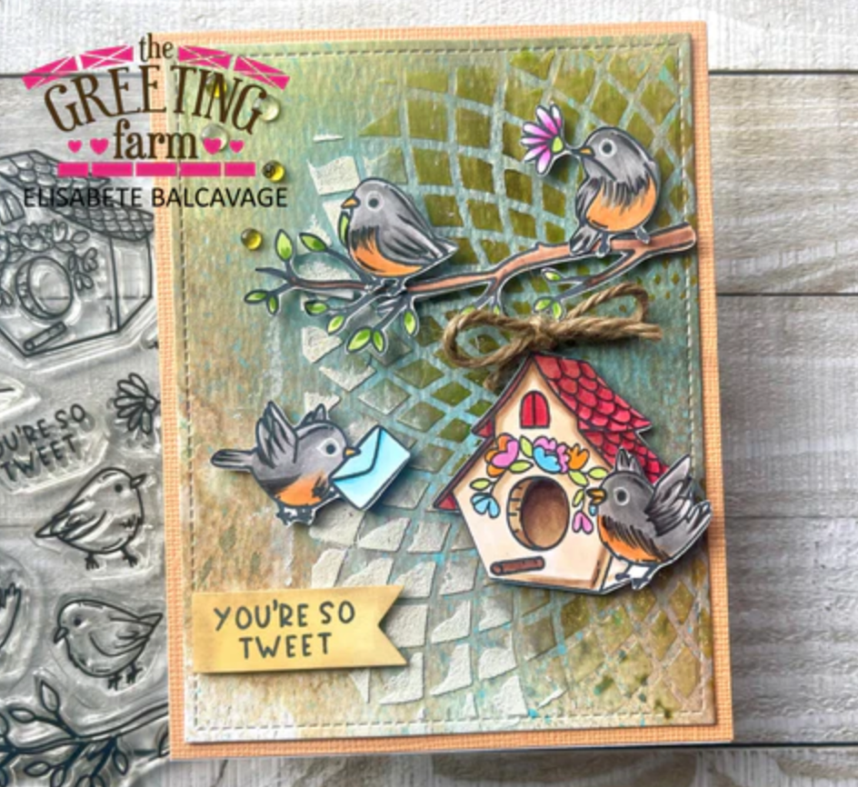 The Greeting Farm YOU'RE SO TWEET Clear Stamps tgf653 Tweet Textured Background | color-code:ALT03