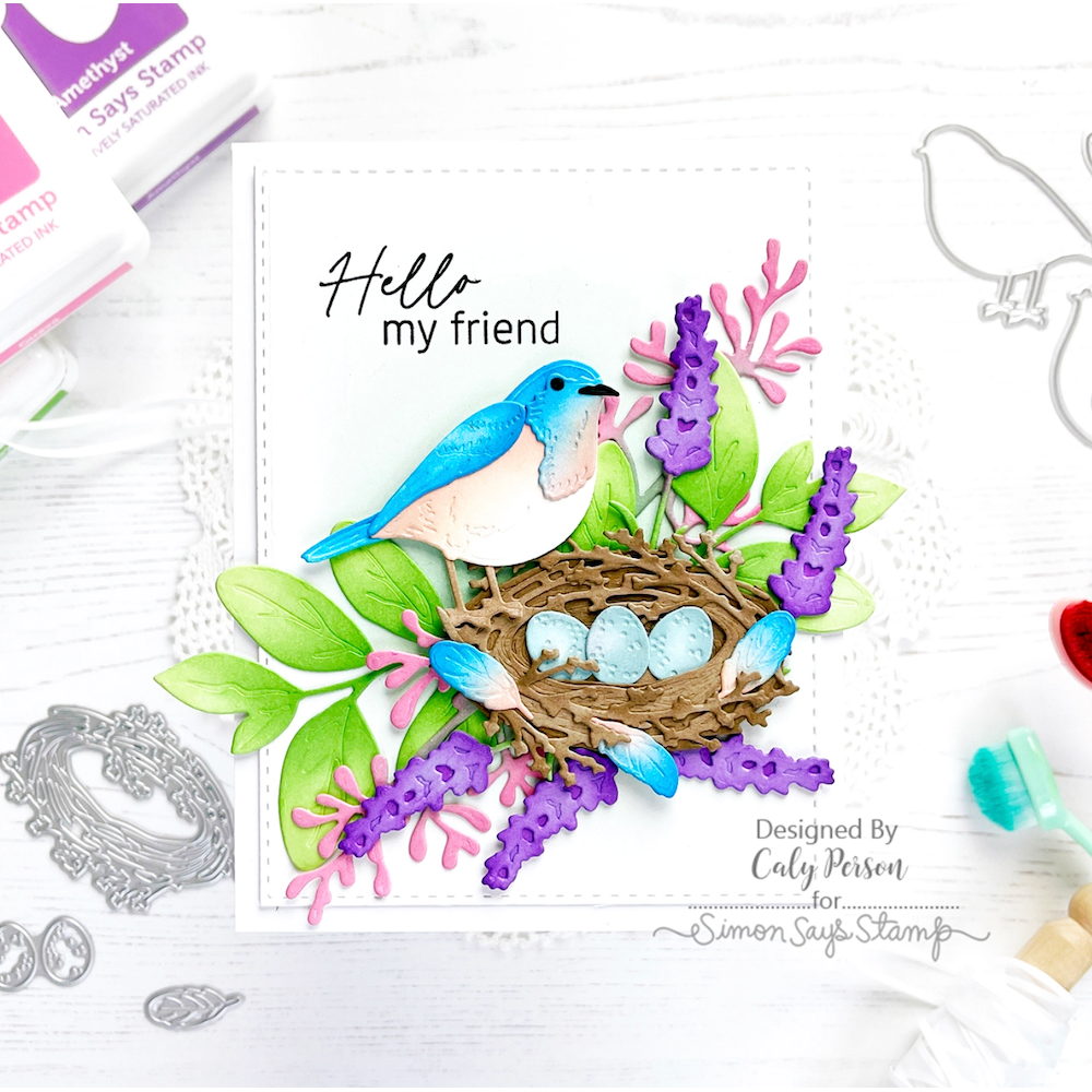Honey Bee Lovely Layers Spring Birds Dies hbds-llsbr Hello Friend Spring Bird Card | color-code:ALT05