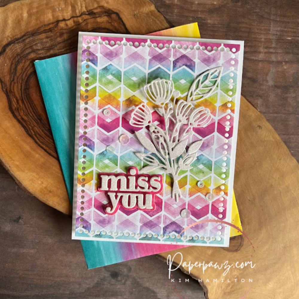 Honey Bee RAINBOW BIRTHDAY 6 x 6 Paper Pad hbpa-032 Miss You Card | color-code:ALT01