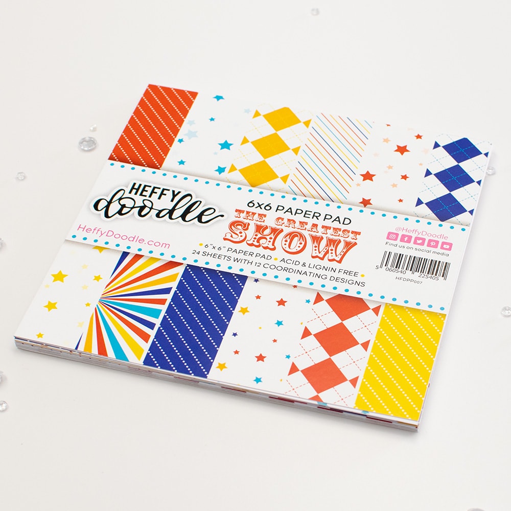 Heffy Doodle The Greatest Show 6 x 6 Paper Pad hfd-pp007