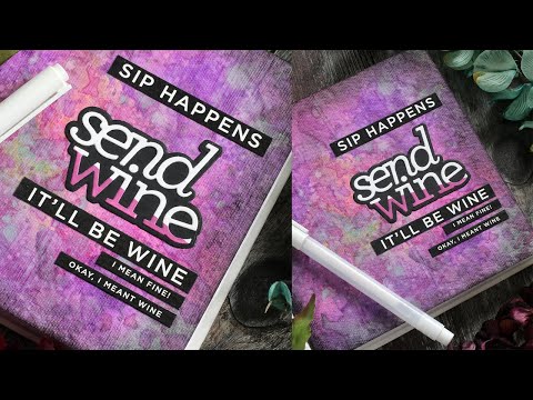 Simon Says Stamp! CZ Design Sentiment Strips REVERSE SEND WINE AND HUGS czg024
