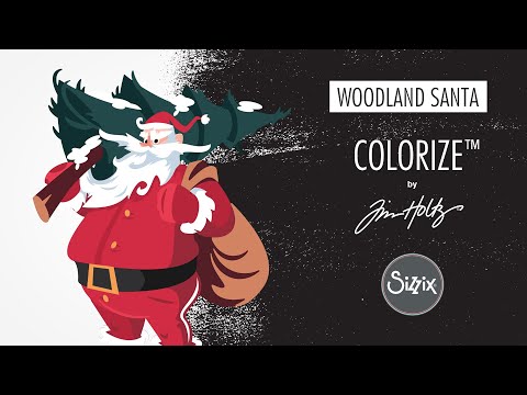 Simon Says Stamp! Tim Holtz Sizzix WOODLAND SANTA Colorize Thinlits Dies 665573