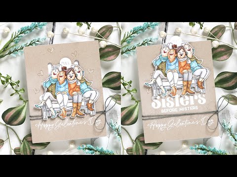 Art Impressions FRIENDS FOREVER Clear Stamps Girlfriends 5516