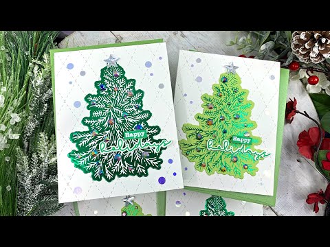 Simon Says Stamp! Trinity Stamps FOILED PINE Cut And Foil Die Set tmd-168