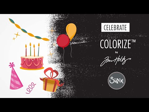 Simon Says Stamp! Tim Holtz Sizzix CELEBRATE Colorize Thinlits Dies 666285