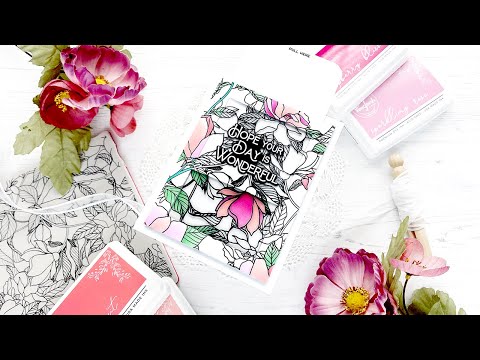 PinkFresh Studio MEADOW Dye Ink Pad pfdi011 Magic Slider Card Idea Video
