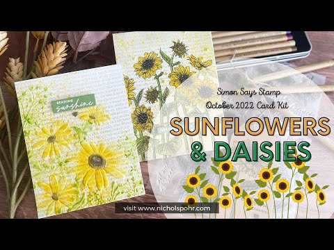 Simon Says Stamp! Simon Says Clear Stamps SUNFLOWER FIELDS sss202511c