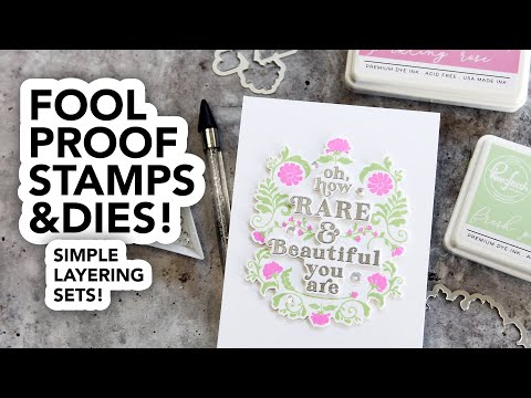 Simon Says Stamp! PinkFresh Studio RARE AND BEAUTIFUL Clear Stamp Set 114021*