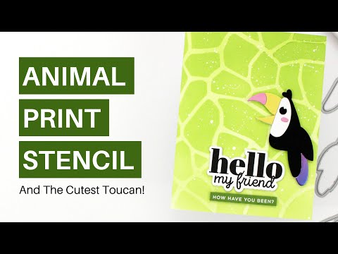 Simon Says Stamp! Simon Says Stamp Stencils ANIMAL PRINT ssst221665 Kisses