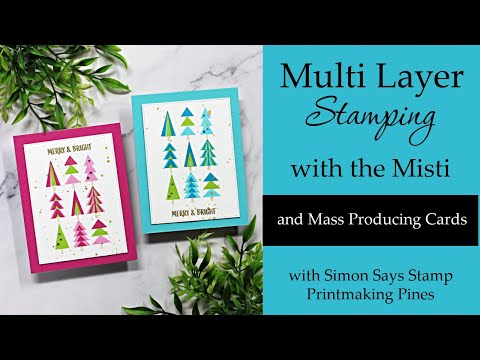 Simon Says Stamp! Simon Says Clear Stamps PRINTMAKING PINES sss202613c Holiday Sparkle