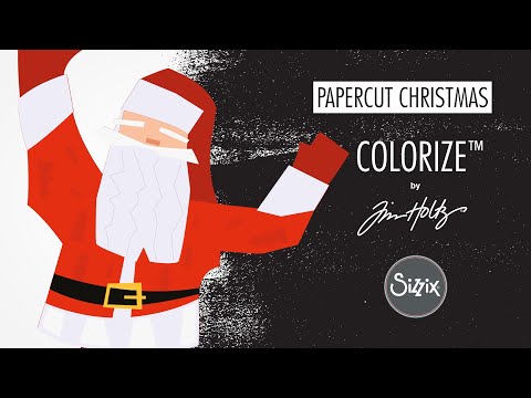 Simon Says Stamp! Tim Holtz Sizzix Santa Claus PAPERCUT CHRISTMAS 1 Colorize Thinlits Dies 664744