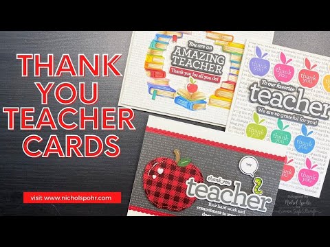 Simon Says Stamp! CZ Design Clear Stamps TEACHER THANK YOUS cz373c Make Magic