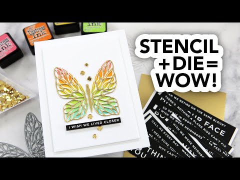 Simon Says Stamp! Simon Says Stamp STYLIZED BUTTERFLY Wafer Dies sssd112500c