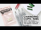 Simon Says Stamp! Copic Marker Original 3 BRUSH INTERCHANGEABLE Optional Nibs