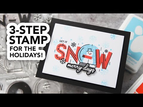 Simon Says Stamp! CZ Design Clear Stamps LET IT SNOW cz274c Cozy Hugs