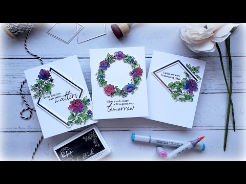 Simon Says Stamp! PinkFresh Studio RAINBOW FLORAL WASHI Clear Stamp Set 147322