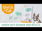 Simon Says Stamp! Simon Says Stamp Tape DOT RUNNER AND 2 REFILLS Adhesive st0003