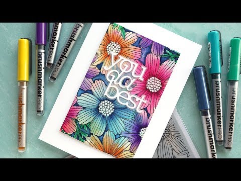 Simon Says Stamp! Karin BRUSHMARKER PRO 11 COLORS PLUS BLENDER Set 27c1