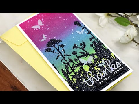 Simon Says Stamp! Simon Says Clear Stamps WILDFLOWERS sss201998 Shimmer Watercolor with Distress Ink Refills | SSS Wildflowers Stamp Set Take 6 Amy Rysavy