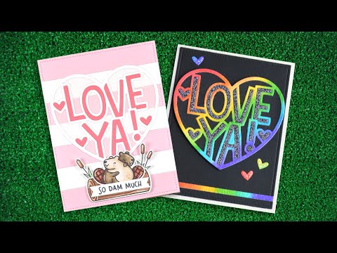Simon Says Stamp! Lawn Fawn GIANT OUTLINED LOVE YA Die Cut lf3020