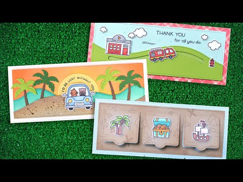 Simon Says Stamp! Lawn Fawn OCEAN WAVE Stencils lf2365