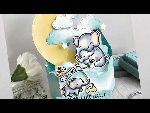 Tim Holtz Distress Oxide Ink Pad TUMBLED GLASS Ranger tdo56287 3D Baby Card Video