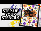 Simon Says Stamp! Simon Says Stamp Stencils LAYERED SPOOKY ICONS ssst221636