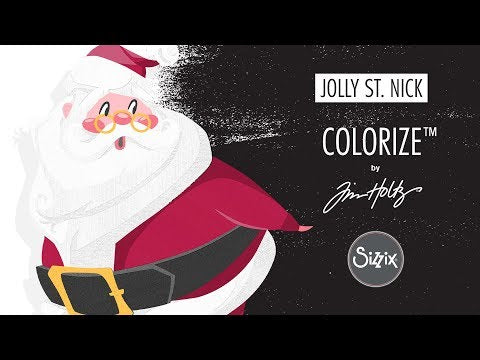Simon Says Stamp! Tim Holtz Sizzix JOLLY ST. NICKS Colorize Thinlits Dies 664198