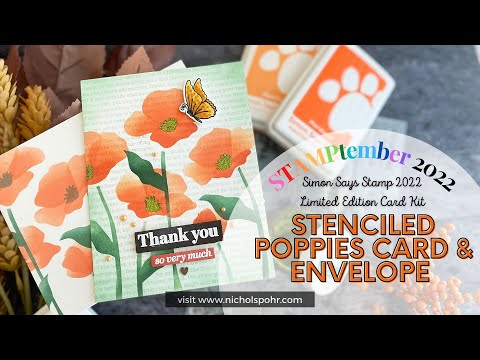 Simon Says Stamp! Simon Says Stamp Stencils POPPY FIELD ssst221655