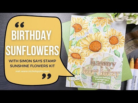 Simon Says Stamp! Simon Says Clear Stamps SUNFLOWER GARDEN sss202382c