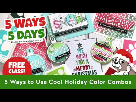 Simon Says Stamp! CZ Design Stamps and Dies LET IT SNOW set564ls Cozy Hugs