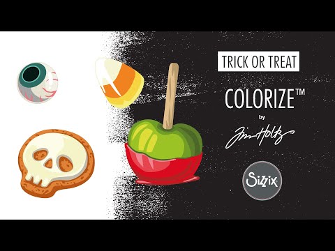 Simon Says Stamp! Tim Holtz Sizzix TRICK OR TREAT Colorize Thinlits Dies 666002