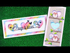 Simon Says Stamp! Lawn Fawn PORTRAIT SCALLOPED SLIMLINE WITH HEARTS Die Cuts lf2477