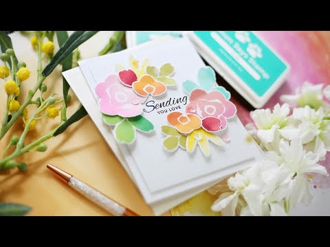 Simon Says Stamp! Simon Says Clear Stamps PAINTED FLOWERS sss302300c *
